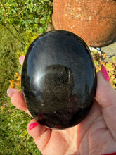 Load image into Gallery viewer, Gold Sheen Obsidian Palmstone
