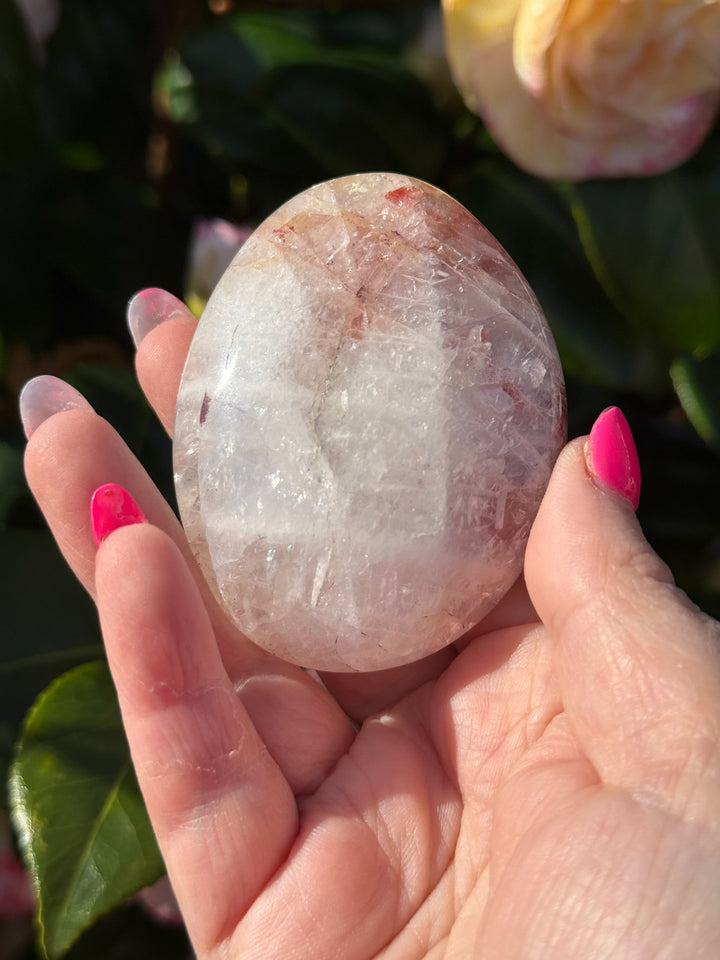 Fire Hematite Quartz Palmstone