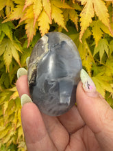 Load image into Gallery viewer, UV Reactive Volcano Agate Palmstone
