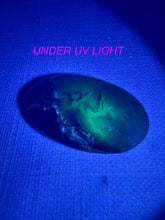 Load image into Gallery viewer, UV Reactive Volcano Agate Palmstone
