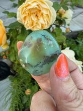 Load image into Gallery viewer, Dendritic Blue Opal Drilled Tumblestone From Peru
