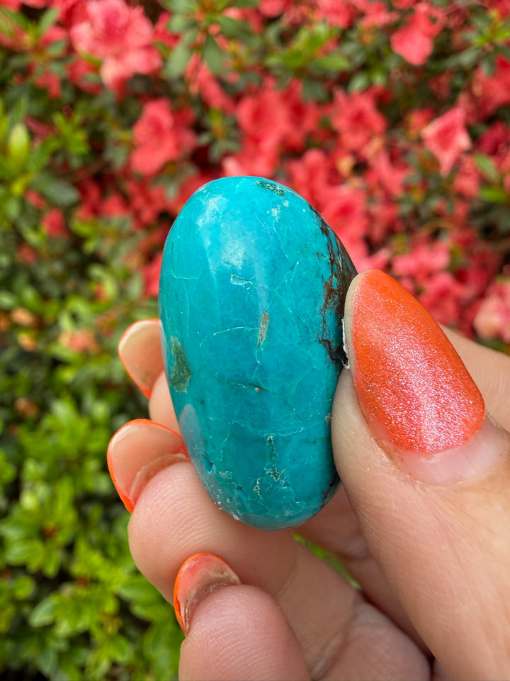 Vibrant Chrysocolla Tumblestone from Peru