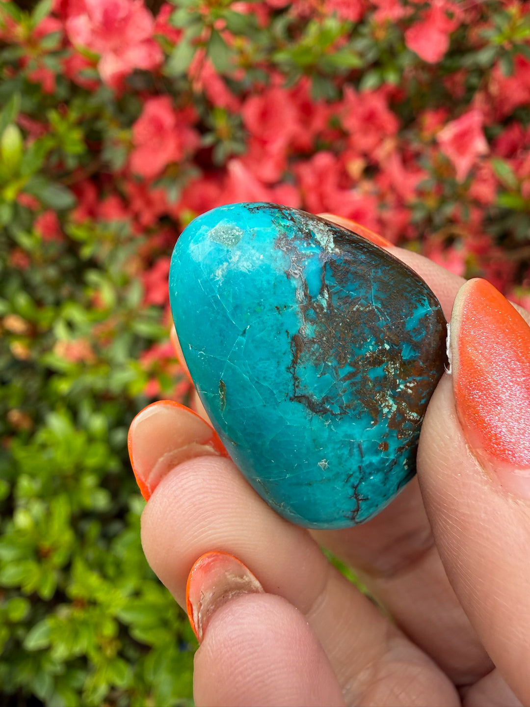 Vibrant Chrysocolla Tumblestone from Peru