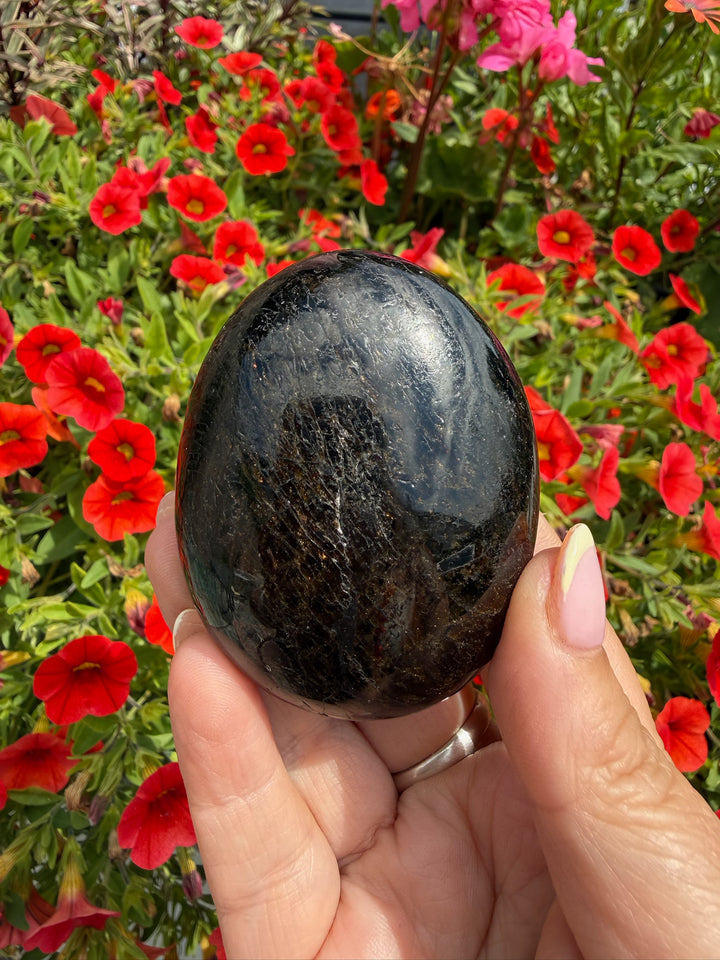 Black Tourmaline Palmstone from Madagascar