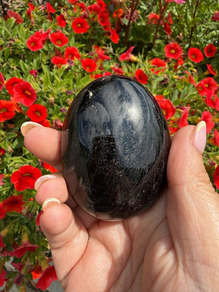 Black Tourmaline Palmstone from Madagascar