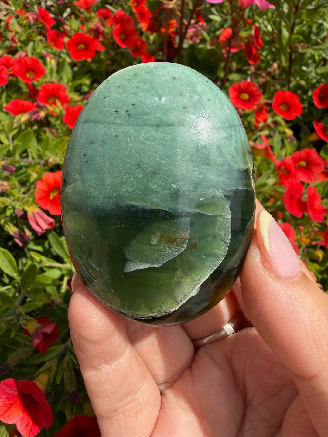 Nephrite Jade Palmstone from Pakistan