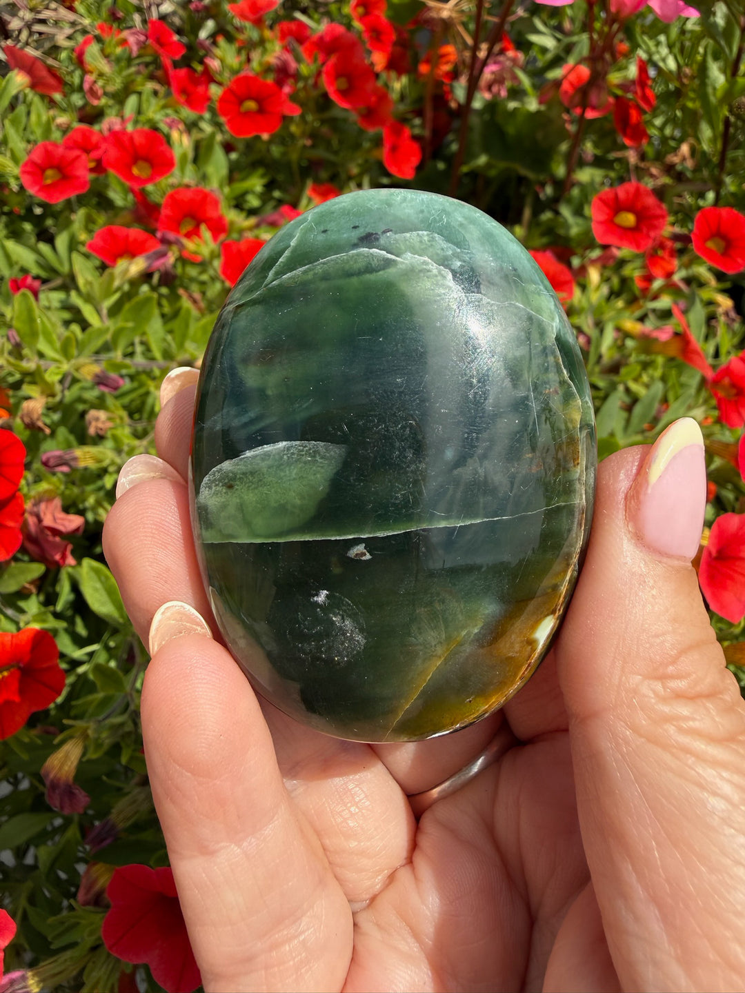 Nephrite Jade Palmstone from Pakistan