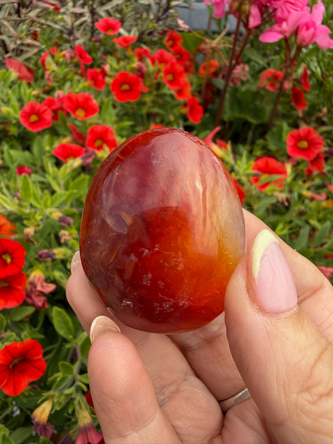 Carnelian Palmstone from Madagascar