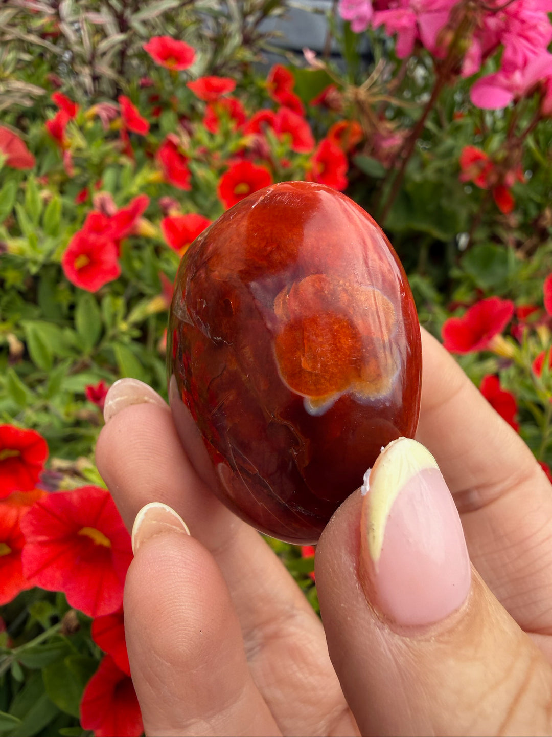 Carnelian Palmstone from Madagascar