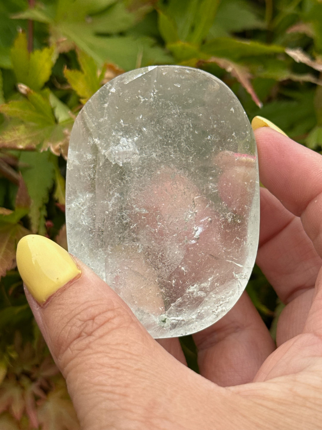 Mint Green Chunky Fluorite Palmstone