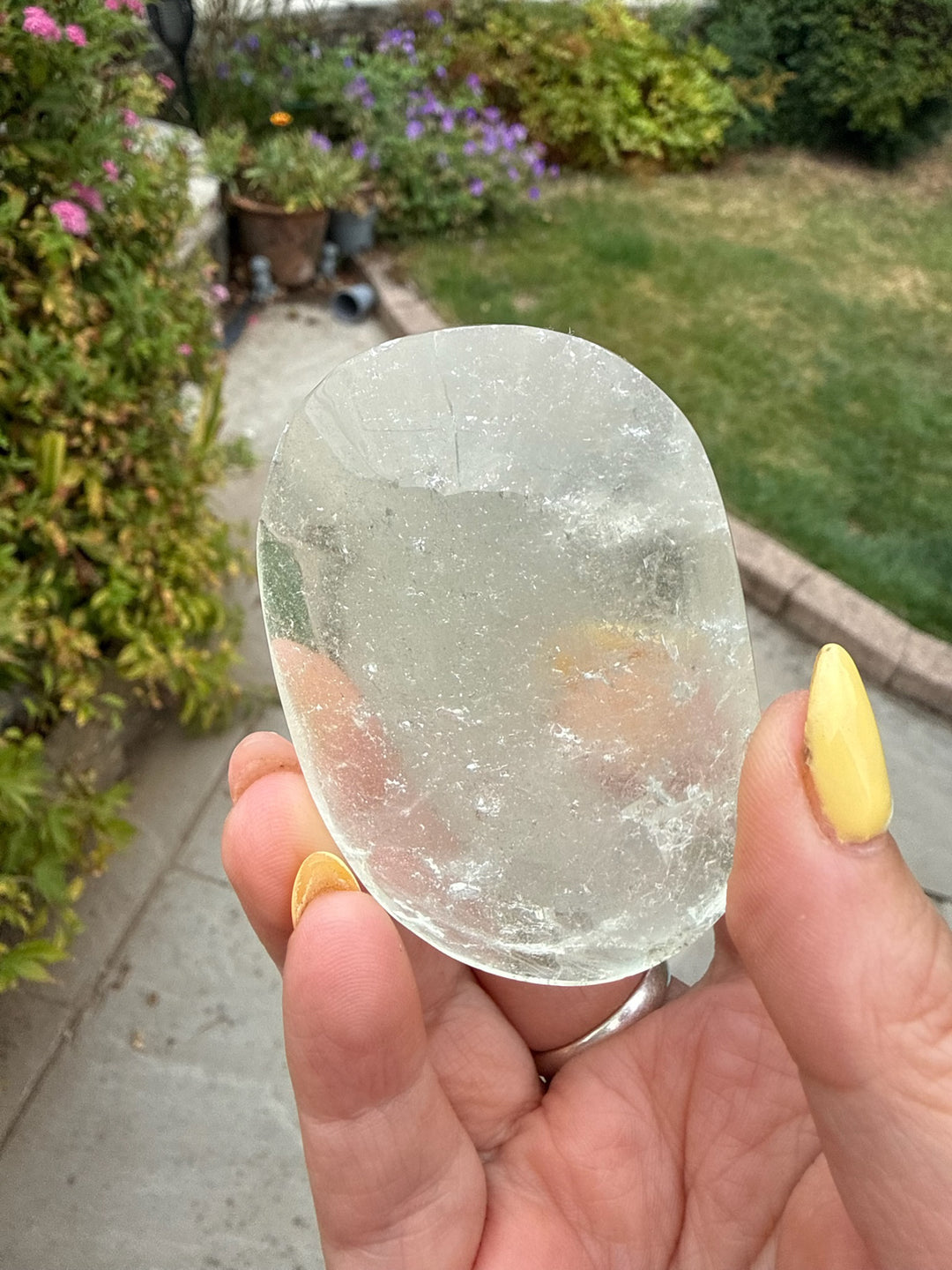 Mint Green Chunky Fluorite Palmstone