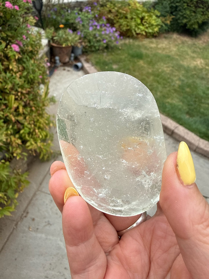 Mint Green Chunky Fluorite Palmstone