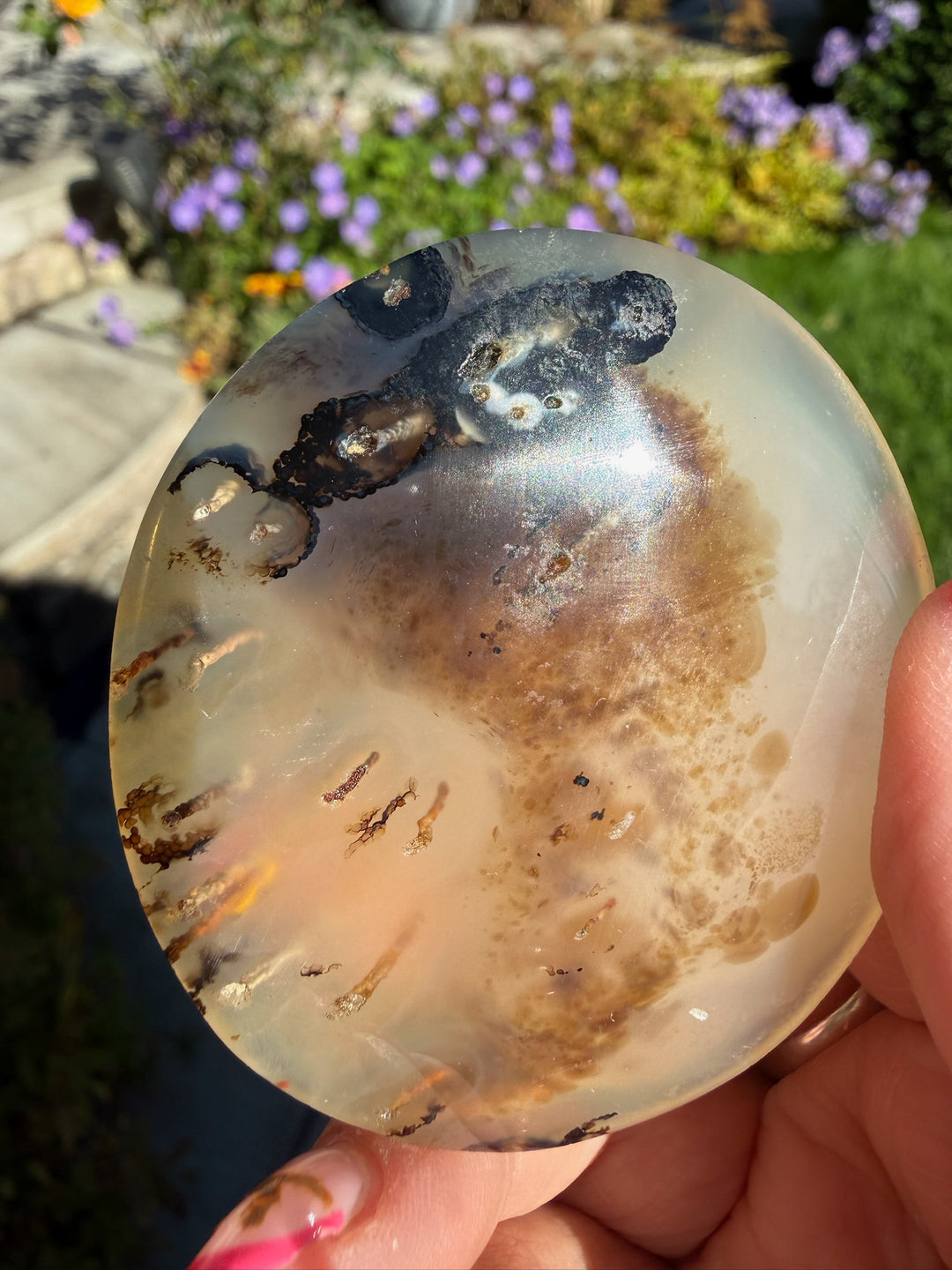 Natural Dendritic Agate Palmstone from Madagascar
