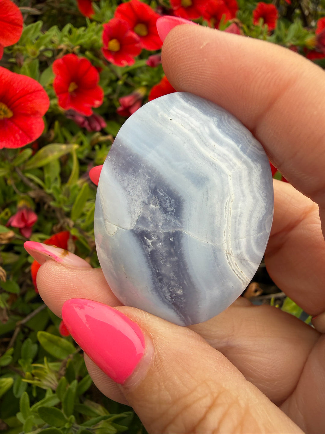 Blue lace Agate Palmstone