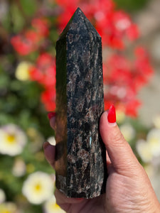 Arfvedsonite and Garnet Tower
