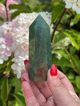 Load image into Gallery viewer, Green Strawberry Quartz Tower
