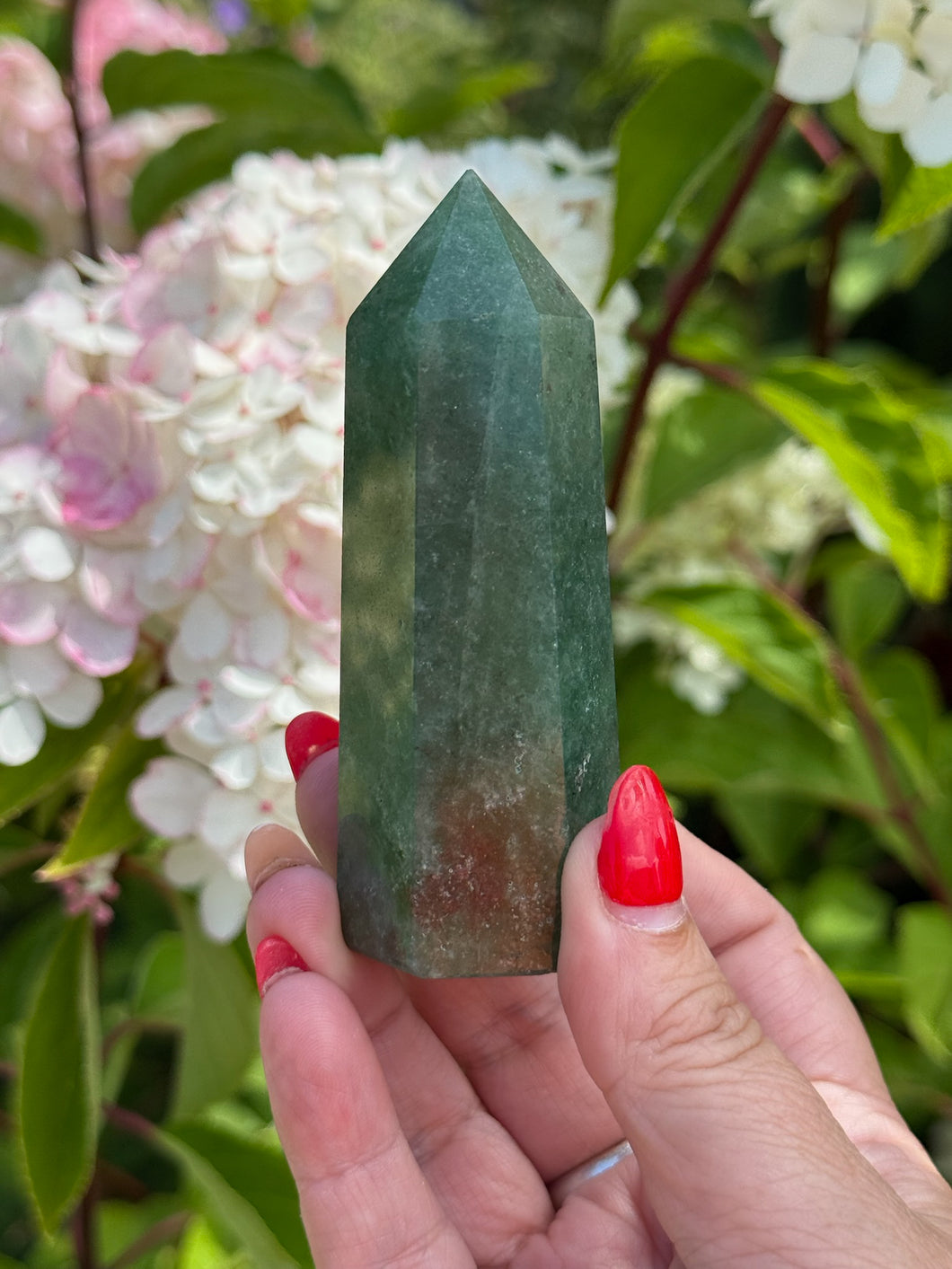 Green Strawberry Quartz Tower