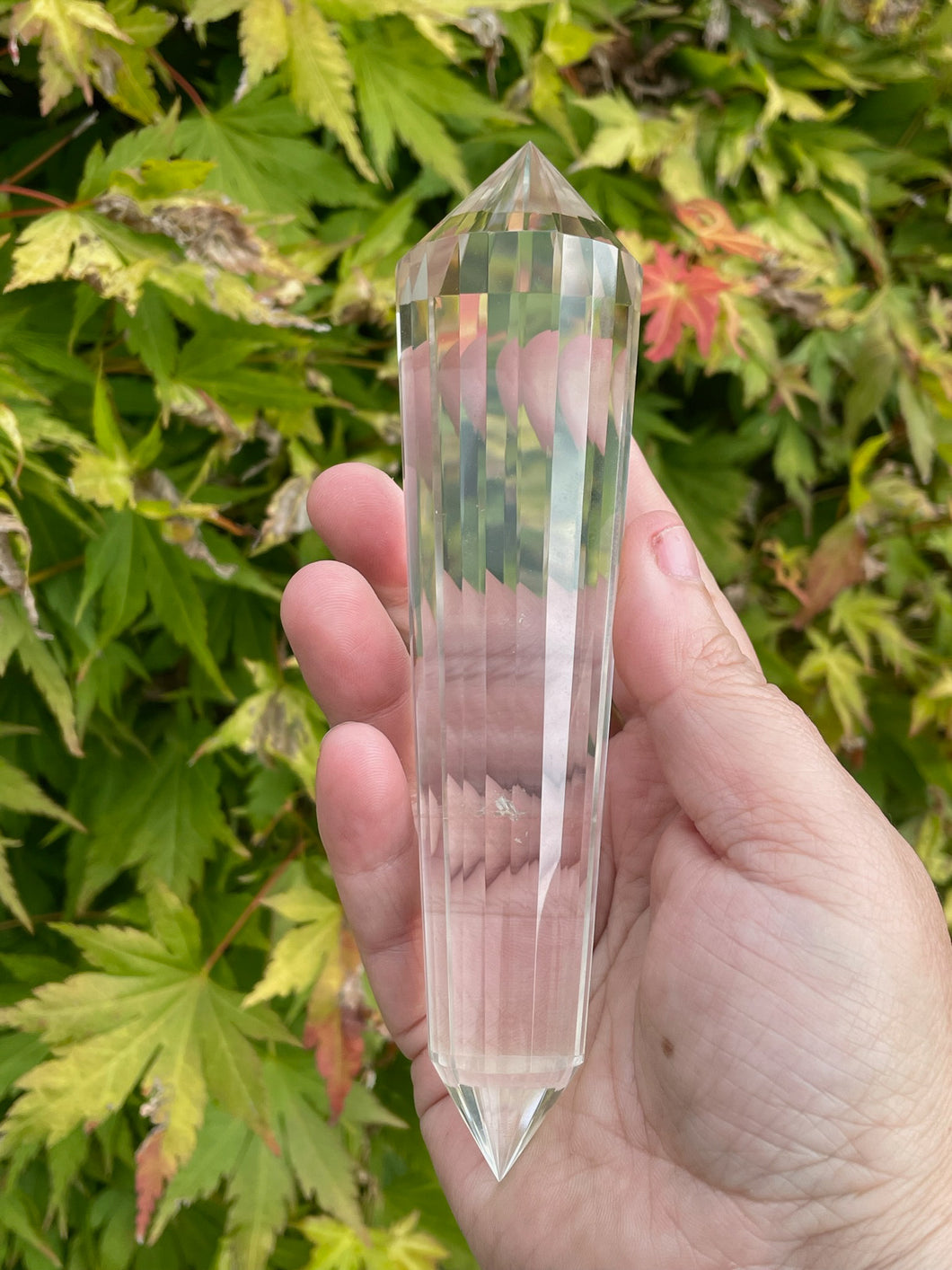 Large 24 Facet Blue Feathered Quartz Vogel