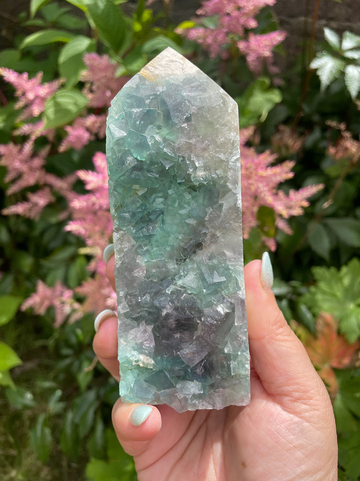 Rough Green Fluorite Tower