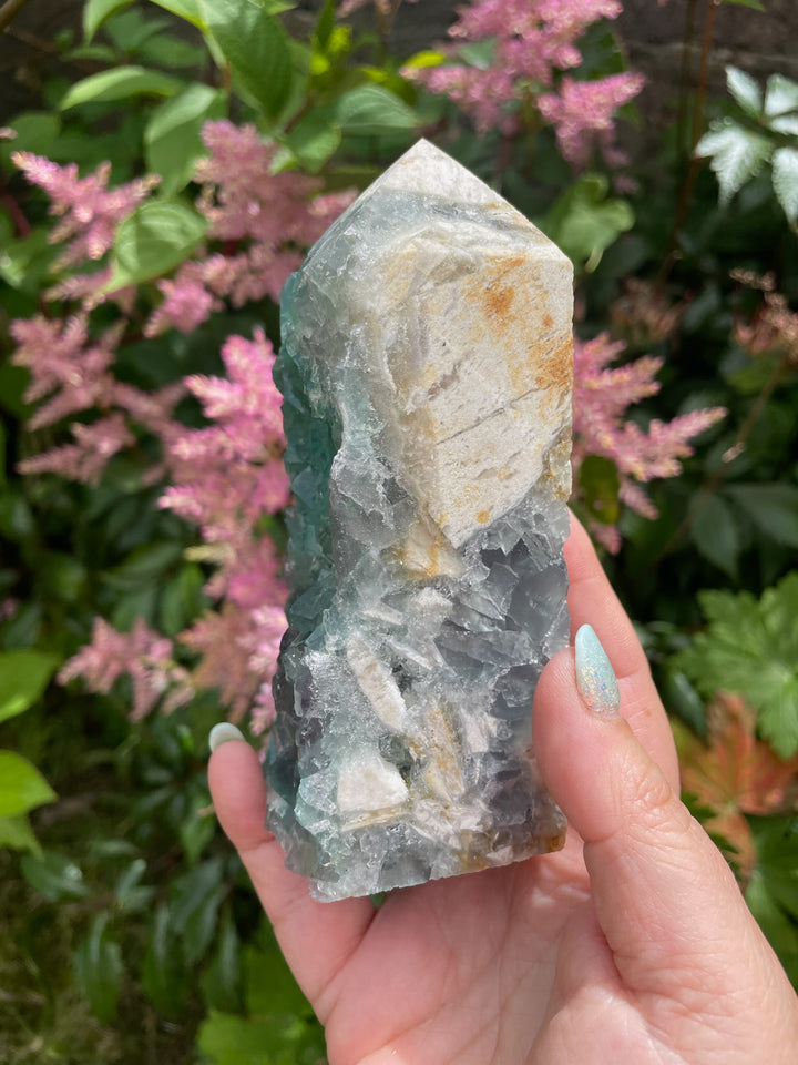 Rough Green Fluorite Tower