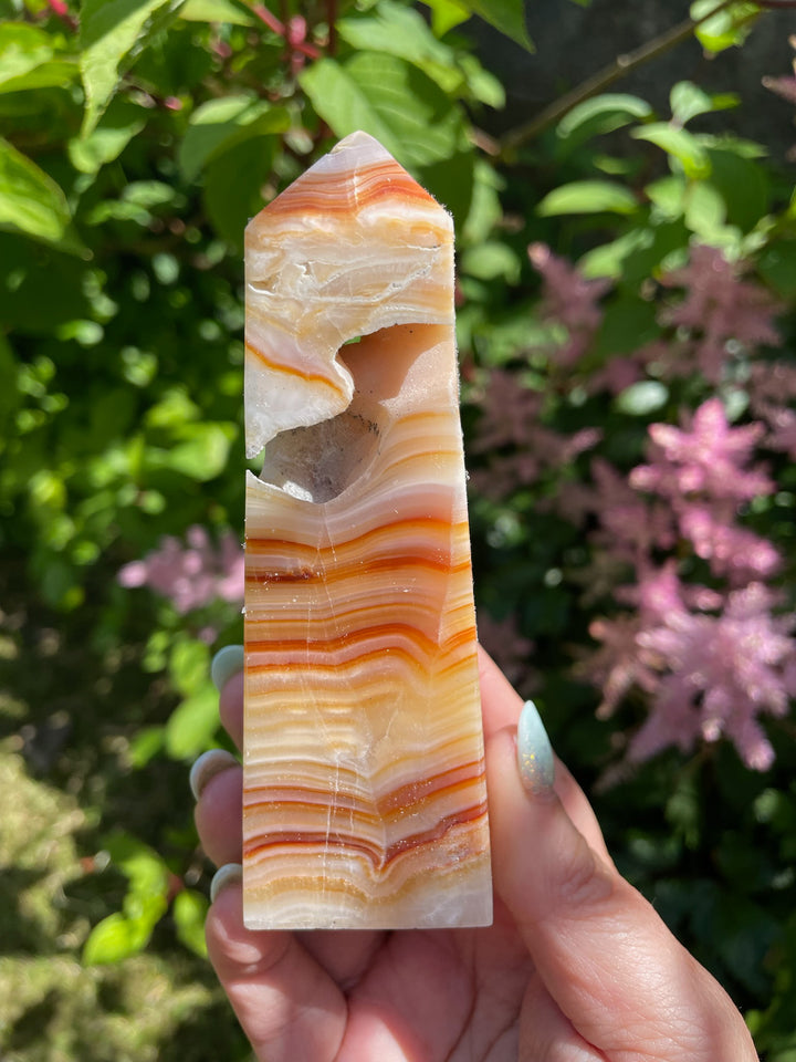 Aragonite Tower with Druzy