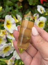 Load image into Gallery viewer, Natural Citrine Vogel with Phantoms and 24 Facets
