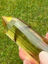Load image into Gallery viewer, Natural Citrine Vogel with Phantoms and 24 Facets
