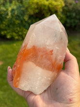 Load image into Gallery viewer, Large Hematite Phantom Quartz Point

