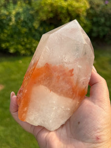 Large Hematite Phantom Quartz Point
