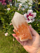 Load image into Gallery viewer, Large Hematite Phantom Quartz Point
