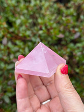 Load image into Gallery viewer, Jelly Rose Quartz Pyramid Carving
