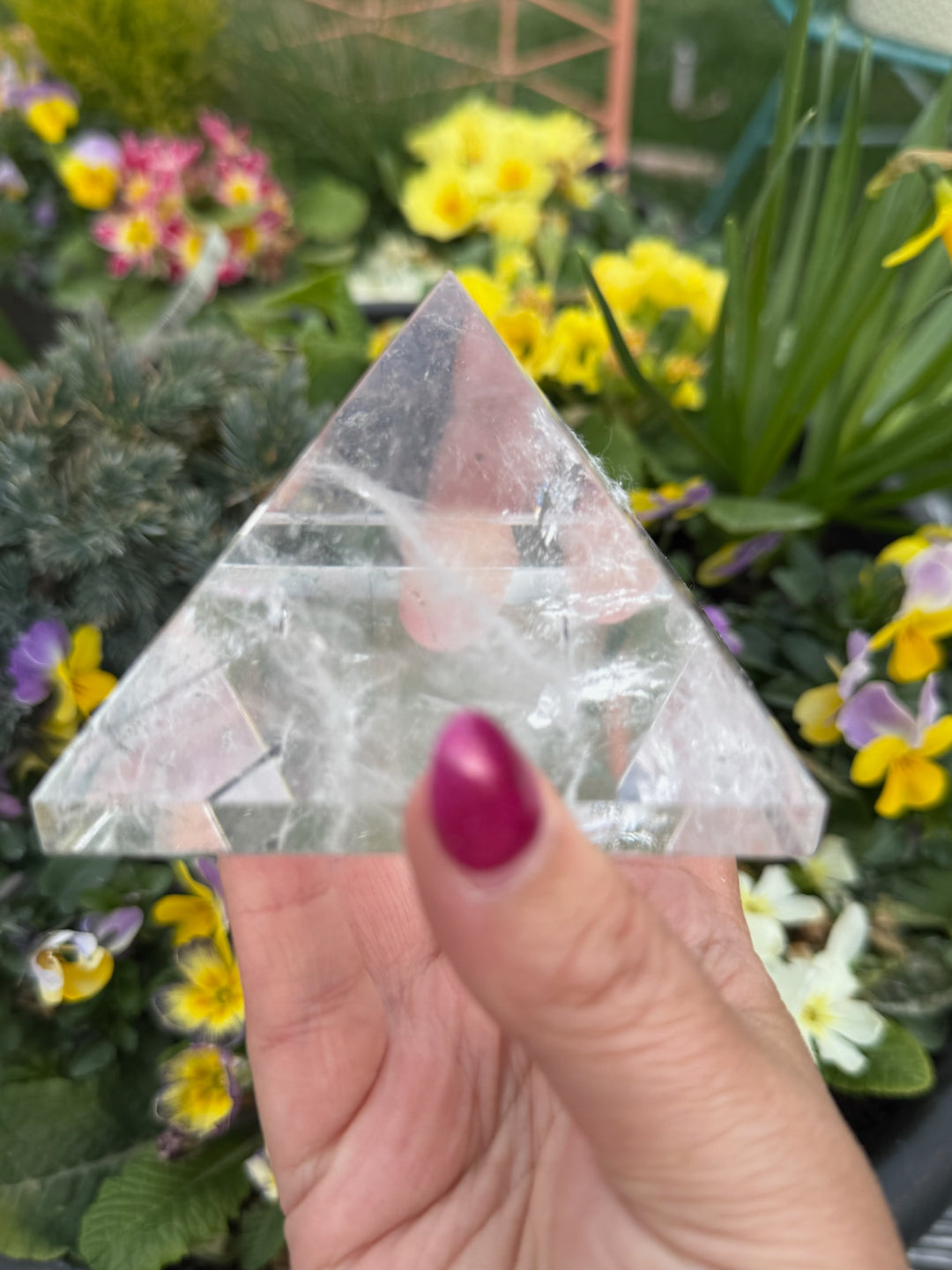 Incredible Large Tourmaline in Quartz Pyramid Carving