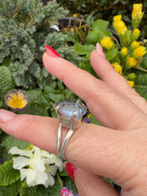 Load image into Gallery viewer, Silver Mystic Blue Topaz Ring Size M (6.5)
