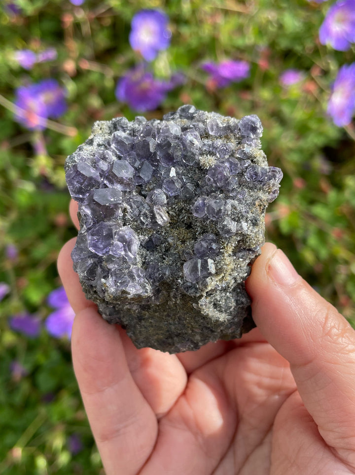 Purple Fluorite and Quartz Specimen