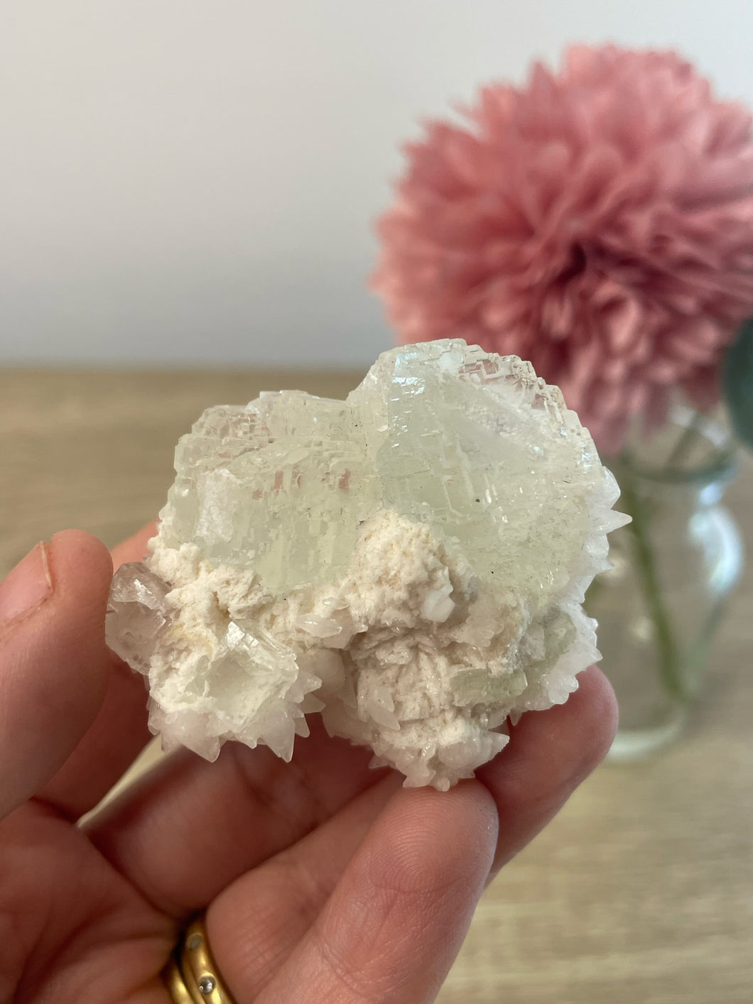 Calcite & Green Fluorite Crystal