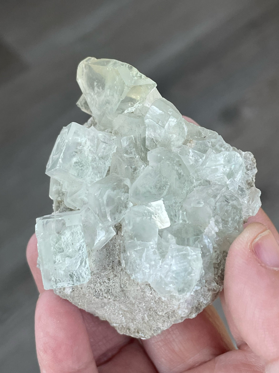 Clear Green Cubic Fluorite Specimen