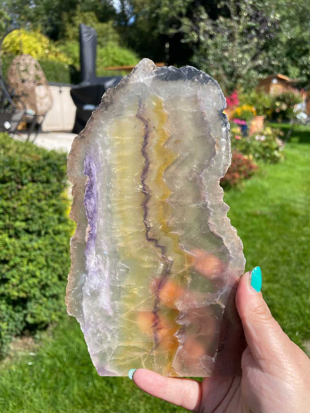 RESERVED Large Fluorite Crystal Slice