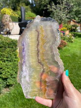 Load image into Gallery viewer, Large Fluorite Crystal Slice
