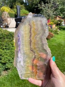 Large Fluorite Crystal Slice