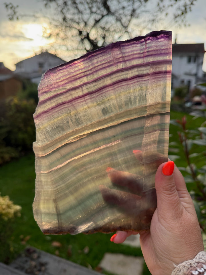 Large Fluorite Slice Carving