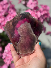 Load image into Gallery viewer, Unusual Freestanding Purple Fluorite Slice

