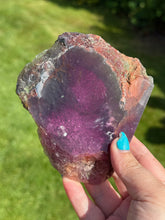 Load image into Gallery viewer, Unusual Freestanding Purple Fluorite Slice

