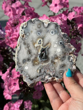 Load image into Gallery viewer, Unusual Merlinite Dendritic Opal Slice Carving
