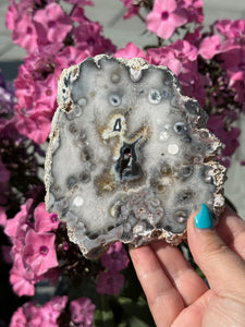 Unusual Merlinite Dendritic Opal Slice Carving