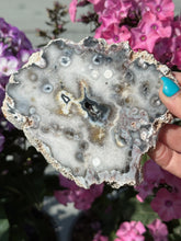 Load image into Gallery viewer, Unusual Merlinite Dendritic Opal Slice Carving
