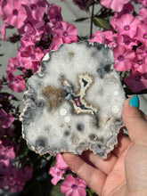 Load image into Gallery viewer, Unusual Merlinite Dendritic Opal Slice Carving
