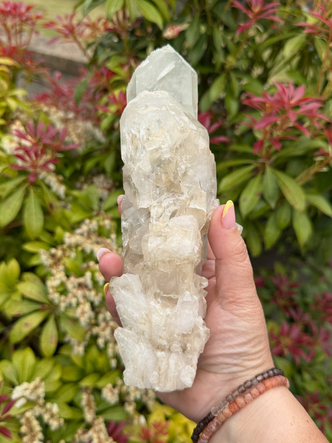 Large Special Quartz with Interupted Growth and Chlorite from Skardu Pakistan