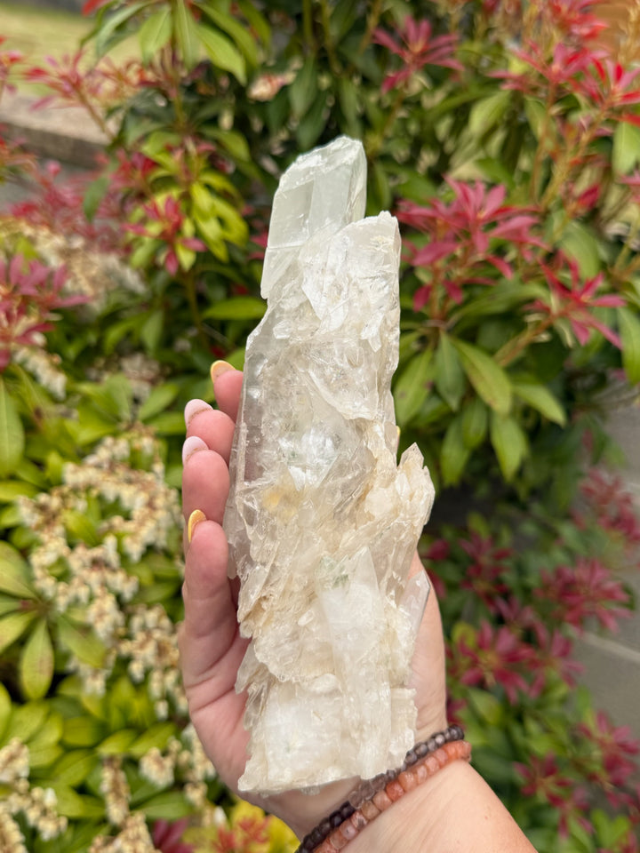 Large Special Quartz with Interupted Growth and Chlorite from Skardu Pakistan