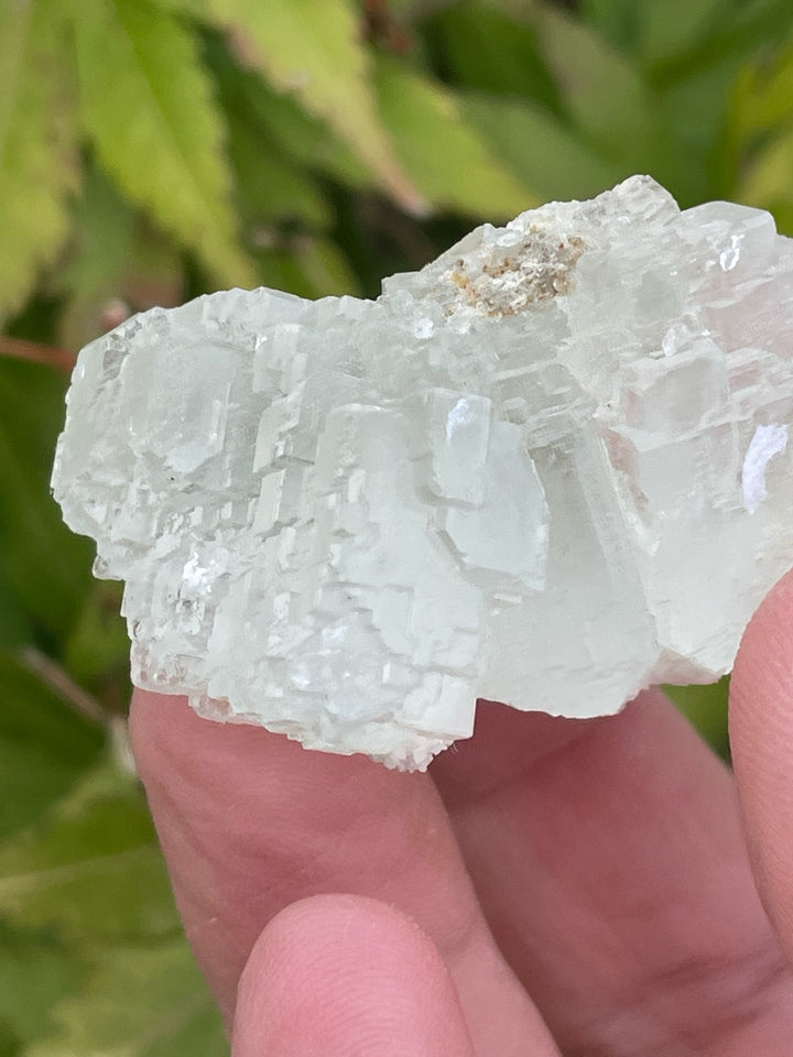 UV Reactive Stepped Mint Green Fluorite and Calcite from Fujian