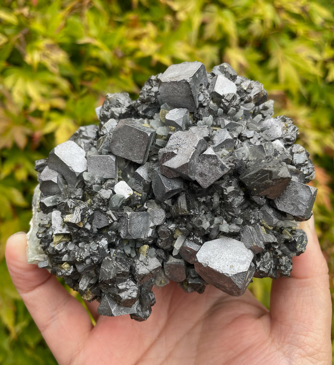 Galena Chalcopyrite and Quartz Cluster Specimen